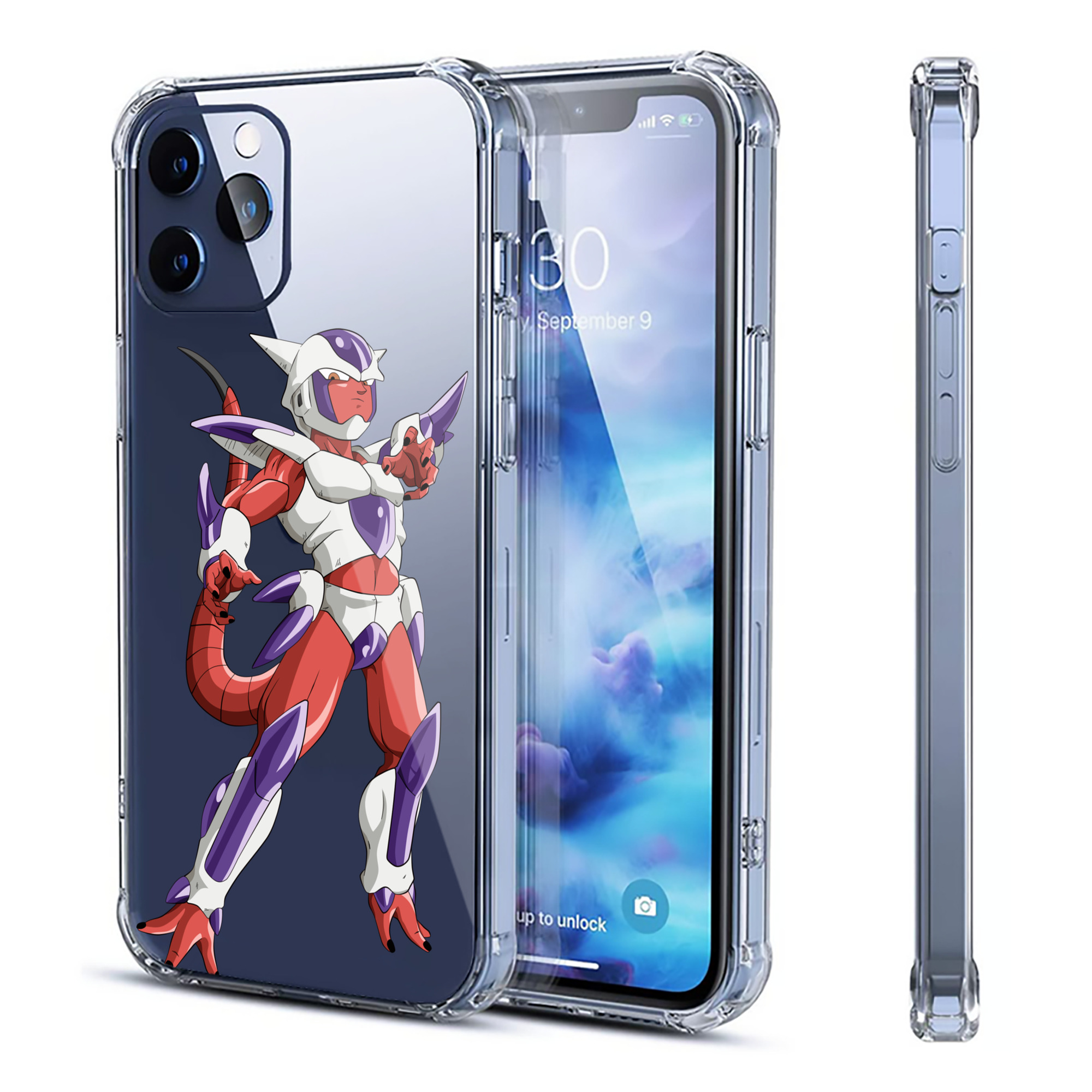 （画像用） ドラゴンボール フリーザ DRAGON BALL Frieza 【iPhone 12シリーズ対応】透明スマホケース（クリアソフトケース）